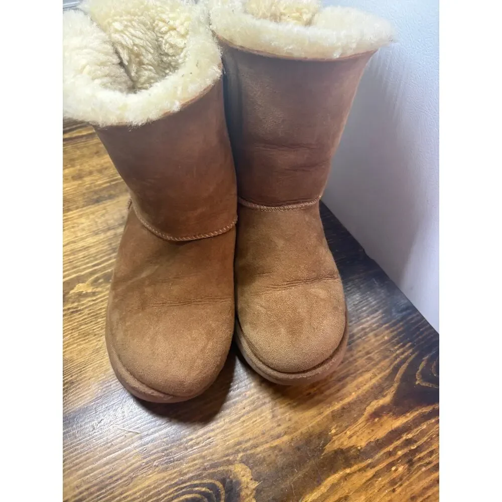 UGG Brown Bailey Bow Boots Kids Size 4